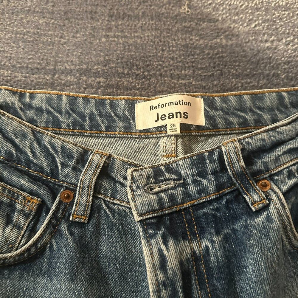 Preston Baggy High Rise Straight Jeans in Galway (Size 28) - Picture 3 of 4